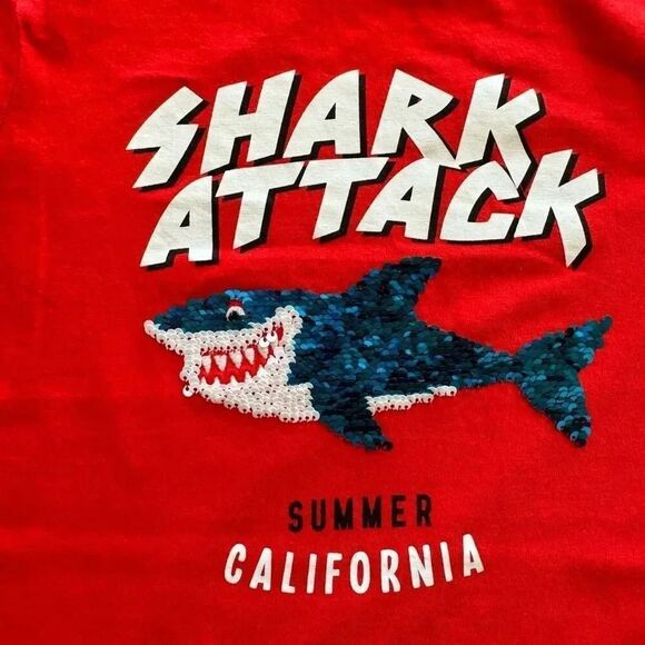 Vienna/ Shark Attack Sequence Reversible Soft Play Boys Short Sleeves T-Shirt S - Picture 13 of 15